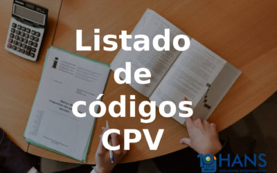 Listado oficial de códigos CPV 2023